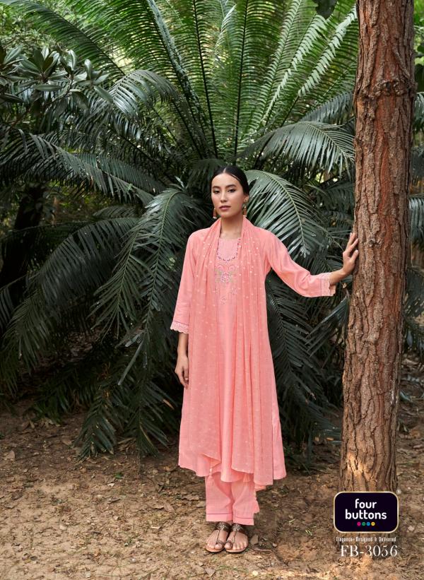 Four Buttons Muraad Fancy Kurti With Bottom Dupatta Collection